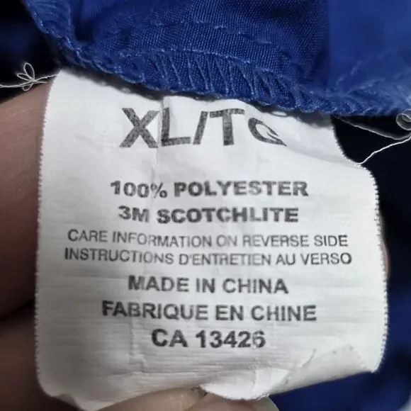 SUGOI Jacket Mens XL Convertible Sleeves Vest Cycling Blue White Reflective 3m - Picture 16 of 16